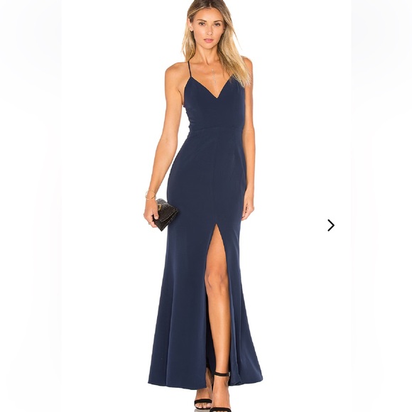 💥NWT LOVERS + FRIENDS Helena Gown Navy Size 4 - Picture 2 of 14